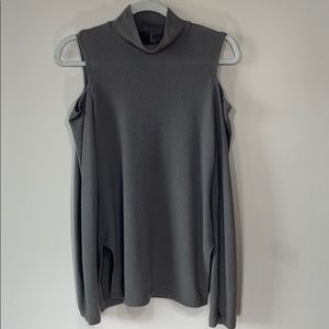 Heather Cold Shoulder Sweater